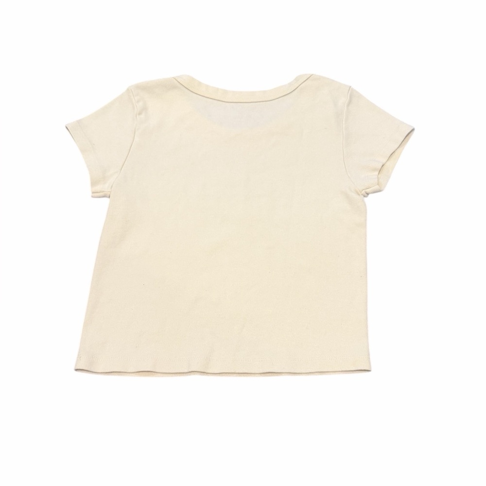 John Galt Brandy Melville Boston Graphic Short Sleeve T-Shirt Off White OS - Picture 2 of 4